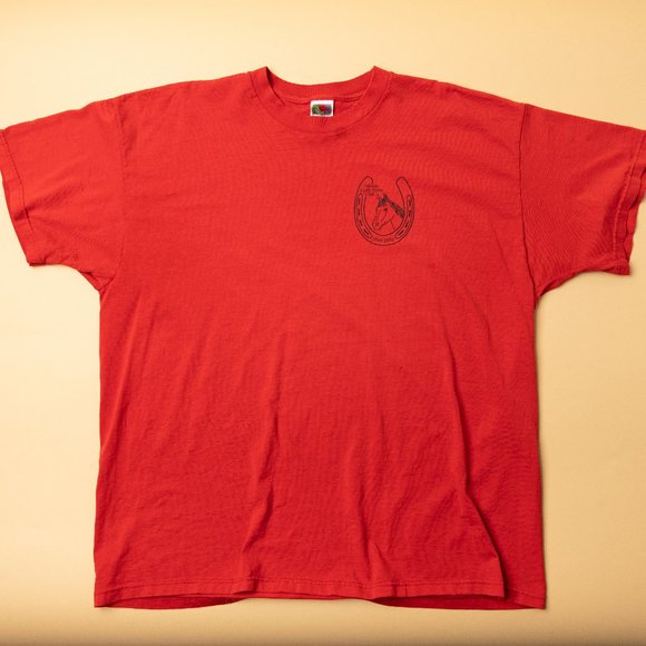 Muncie Light Horse Club T-Shirt XXL RED Vintage - Picture 1 of 2